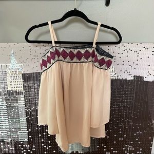 3 for $15//Light Pink Off the Shoulder Top